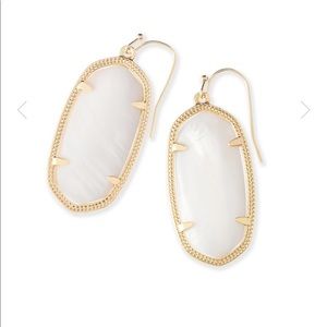 Gold and white Elle earrings